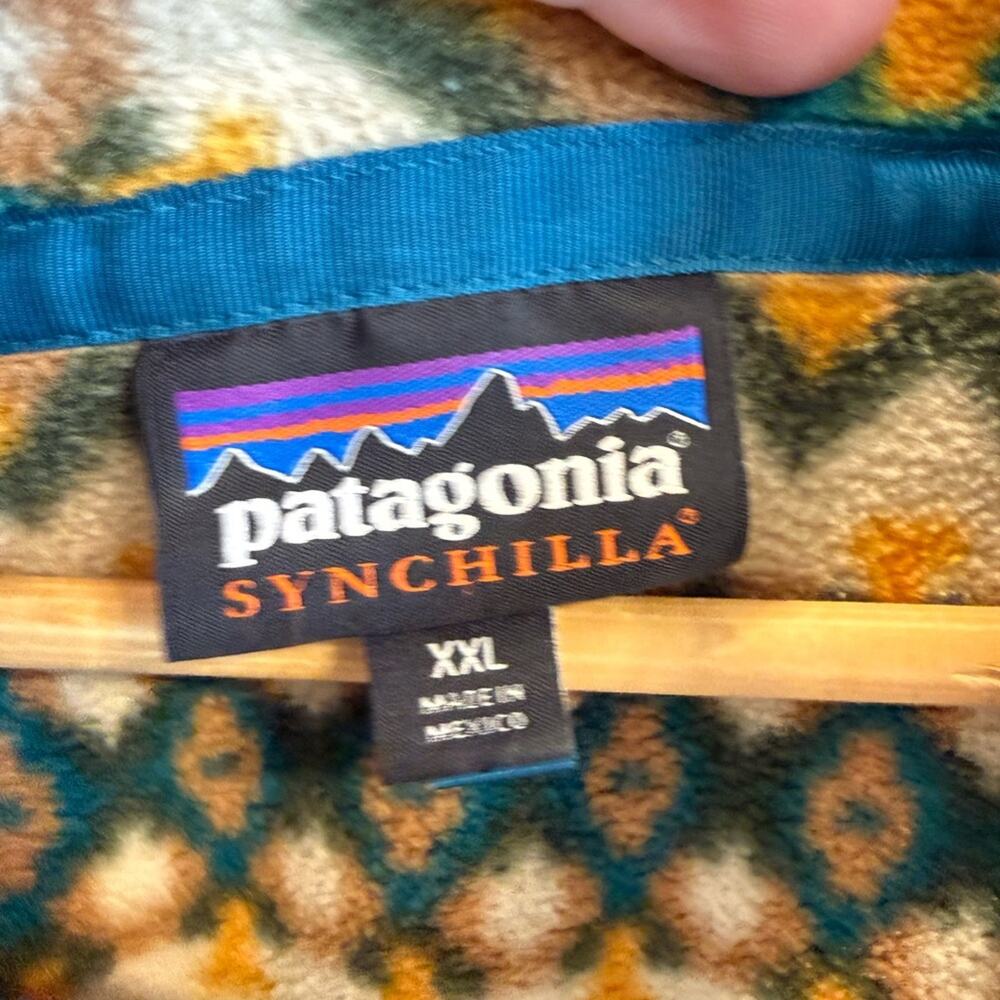 Patagonia Synchilla Fleece in Cliff Arbor Green Mens XXL Gorpcore Outdoor Hike - Picture 8 of 8